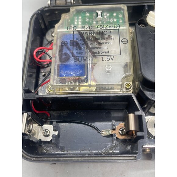 amano pr-500 watchman clock time with key & paper black made in japan READ - Picture 10 of 13